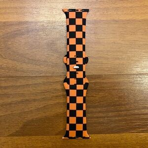 Amazon Orange & Black Checkered Apple Watch Band